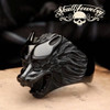'Born to be Wild' Black Wolf Stainless Steel Ring
