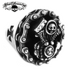 "Riders on the Storm" Big, Bold & Heavy Motorcycle Engine Ring