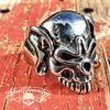 Gold Hoop Skull Ring w/ stitches soon forehead