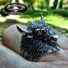 'American Bison' Stainless Steel Ring