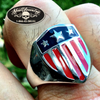 American Hero Shield Stainless Steel Ring