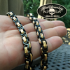 Black/Gold Stainless Steel Byzantine Chain Bracelet and/or Necklace