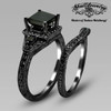Bellezza Sorriso Black Sapphire Wedding/Engagement Ring