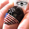 african american infidel skull ring