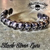 'Black Eyes' Skull Bangle Bracelet (930)