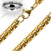 20" Gold-Tone Stainless Steel Round Box Chain Necklace (4 thicknesses)