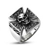 Stainless Steel Sinical Skull Celtic Cross Ring