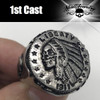 'Hobo Coin' Indian Gold Quarter Eagle Ring (048)