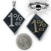 1% Stainless Steel Big & Bold Pendant - size comparison