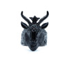 Goat Head With Horns Biker Ring (268Black)