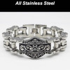 all stainless steel shield bracelet