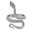 'Snake Charmer' Skull Ring - stainless steel 