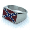 Stars and Bars ring with red and blue highlights