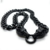 Black 24" Big, Bold & Heavy Wolf Pendants w/ Heavy Chain