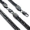BLACK Stainless Steel Necklace/Bracelet Combo Set