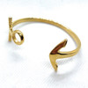 Gold-Tone Anchor Bangle Bracelet
