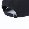 sad face black baseball cap - back