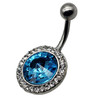Blue Stone Belly Button Ring