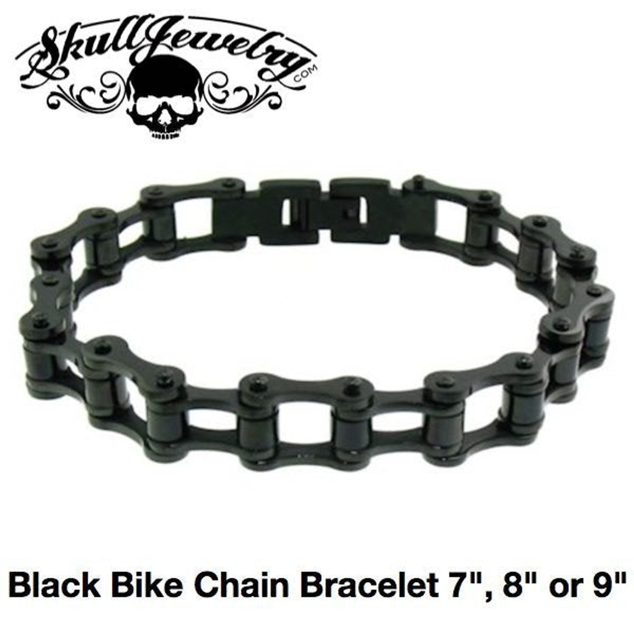 Heavy Chunky Motorcycle Bike Chain Bracelet Stainless Steel Huge Gunmetal  Gray | eBay