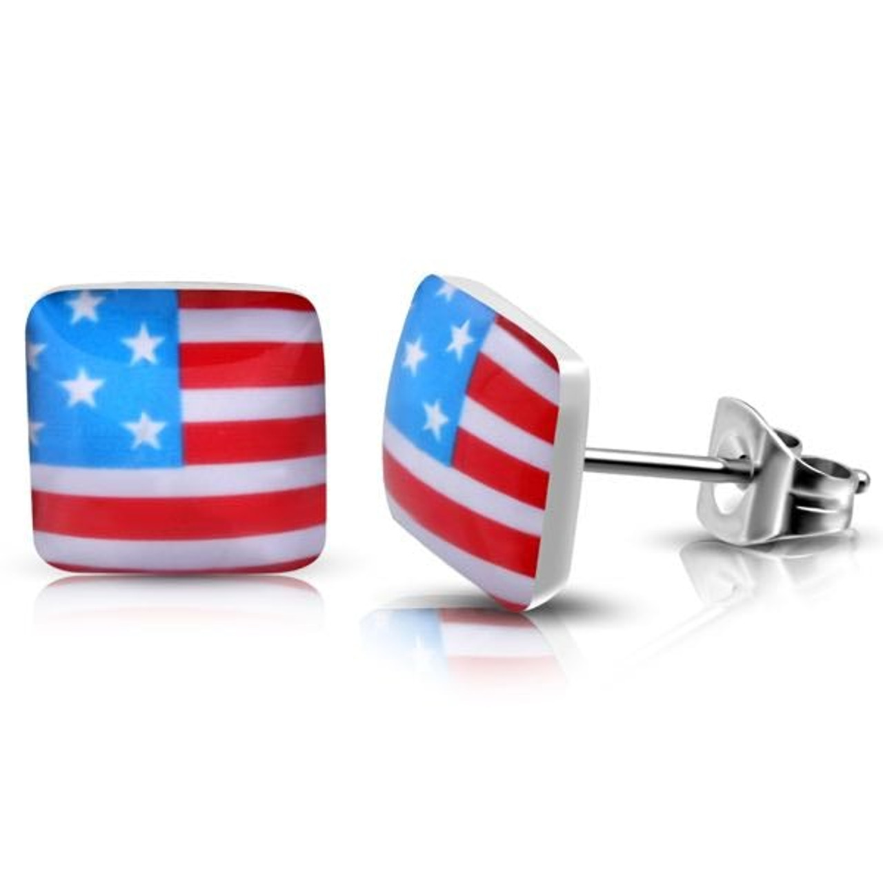 USA Flag Bottle Cap Earrings with Betsy Ross – Brenda Gadow Clark Art