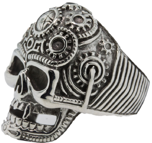 steampunk skull ring