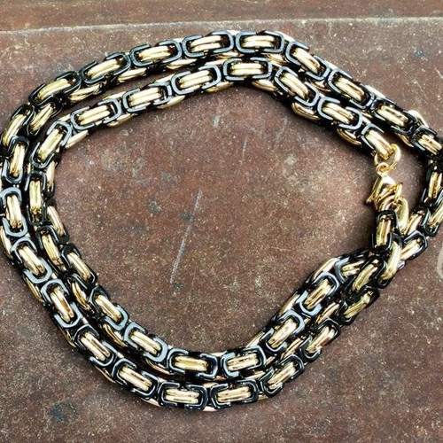 Black and Gold Necklace Combo Bracelet
