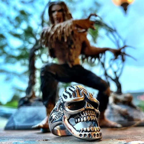 Under the Graveyard' Big, Bold & Heavy Skull Ring (#139)