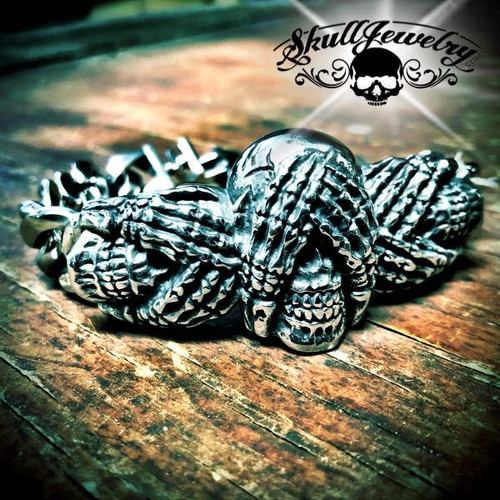 'See no Evil, Hear No Evil, Speak No Evil' Steel Bracelet