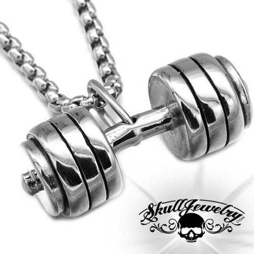 stainless steel weight lifting pendant