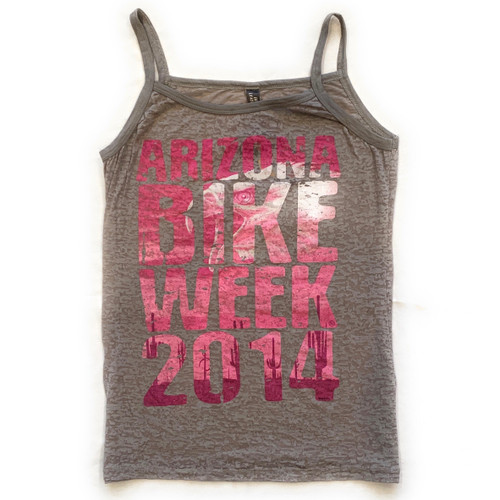 Arizona Bike Week 2014 Grey Tank T-Shirt (WTS014)