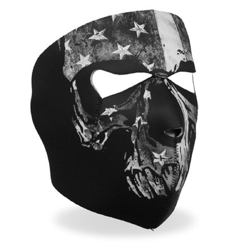 Gray Skull Flag Face Mask