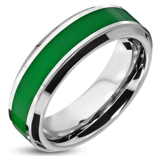 green wood wedding ring