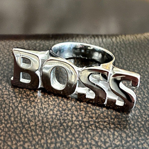 'BOSS' Stainless Steel Ring (#039)