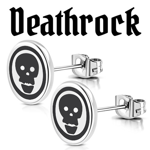 Deathrock Skull Stud Earrings