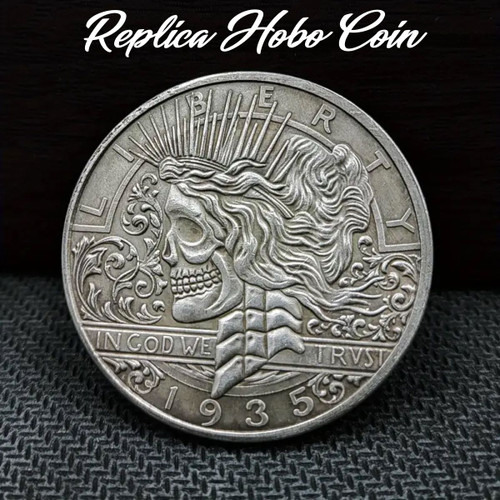 REPLICA 1935 Peace Skull Hobo Coin
