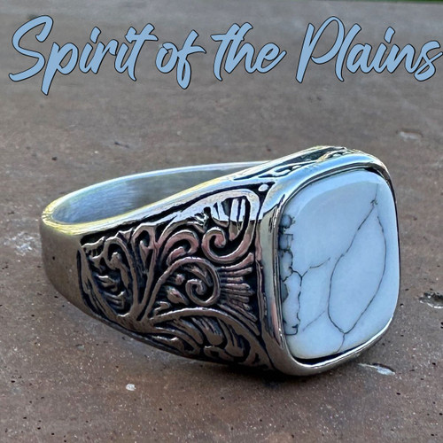 Spirit of the Plains white buffalo ring