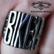 badass biker stainless steel ring from skull jewelry