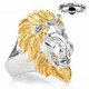 Gold/Silver 'King Leonidas' the Lion - Big, Bold & Heavy Ring
