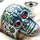 'These Eyes' Big, Bold & Heavy Skull Ring with Red Eyes
