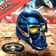 Big, Bold & Heavy STEEL BLUE Skull Ring (#140blue)