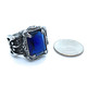 'Blood Templars' BLUE Gemstone Ring (464BLUE)