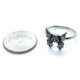 Butterfly Skull ring - size comparisonn to a us quarter
