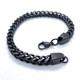 9" Black Link Stainless Steel Bracelet