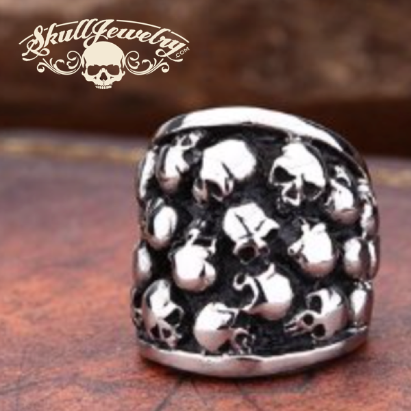 Bad Company' 21 Skull's Skull Ring - (#4036) - SkullJewelry.com
