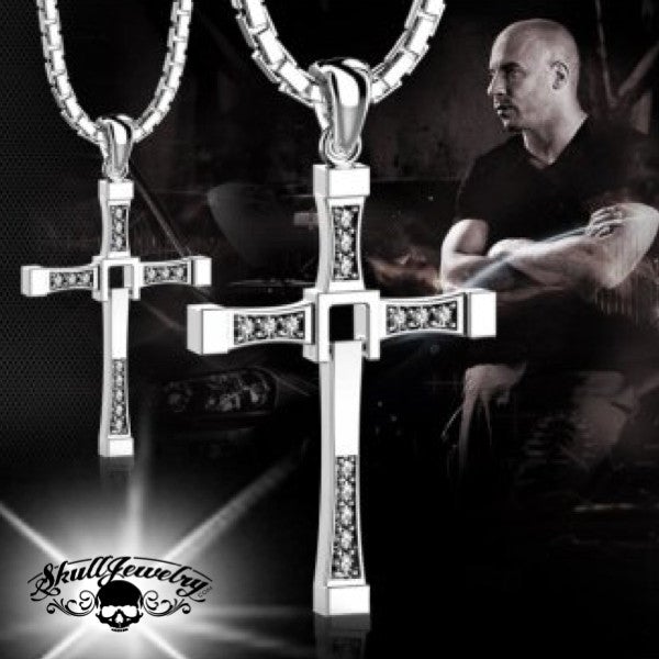 XHBTS Silver Fast and Furious Dominic Toretto's Cross Necklace Pendant  Necklace Men Jewelry With Box: Buy Online at Best Price in UAE - Amazon.ae