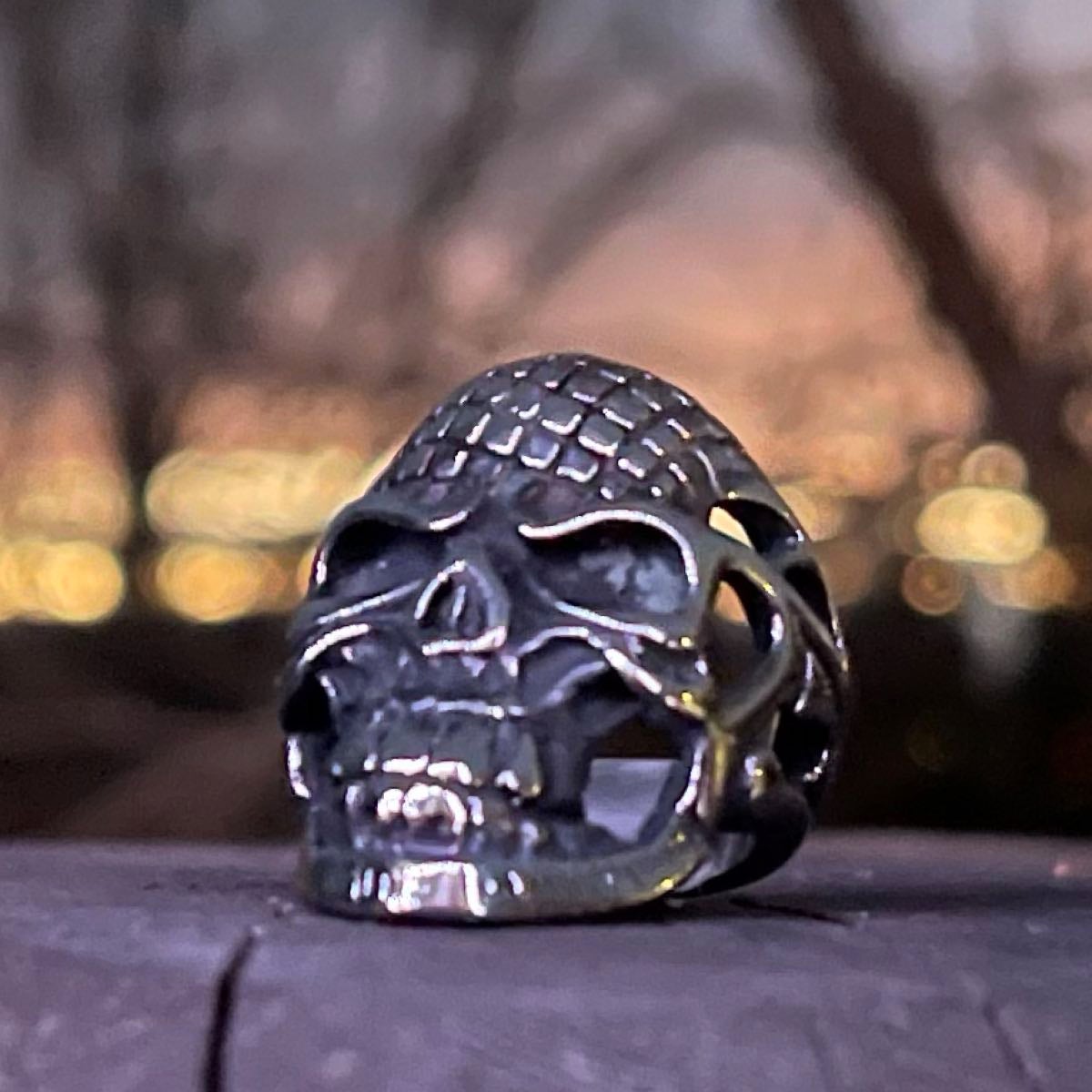 Sssssss Snake Skull Ring (c182) - SkullJewelry.com