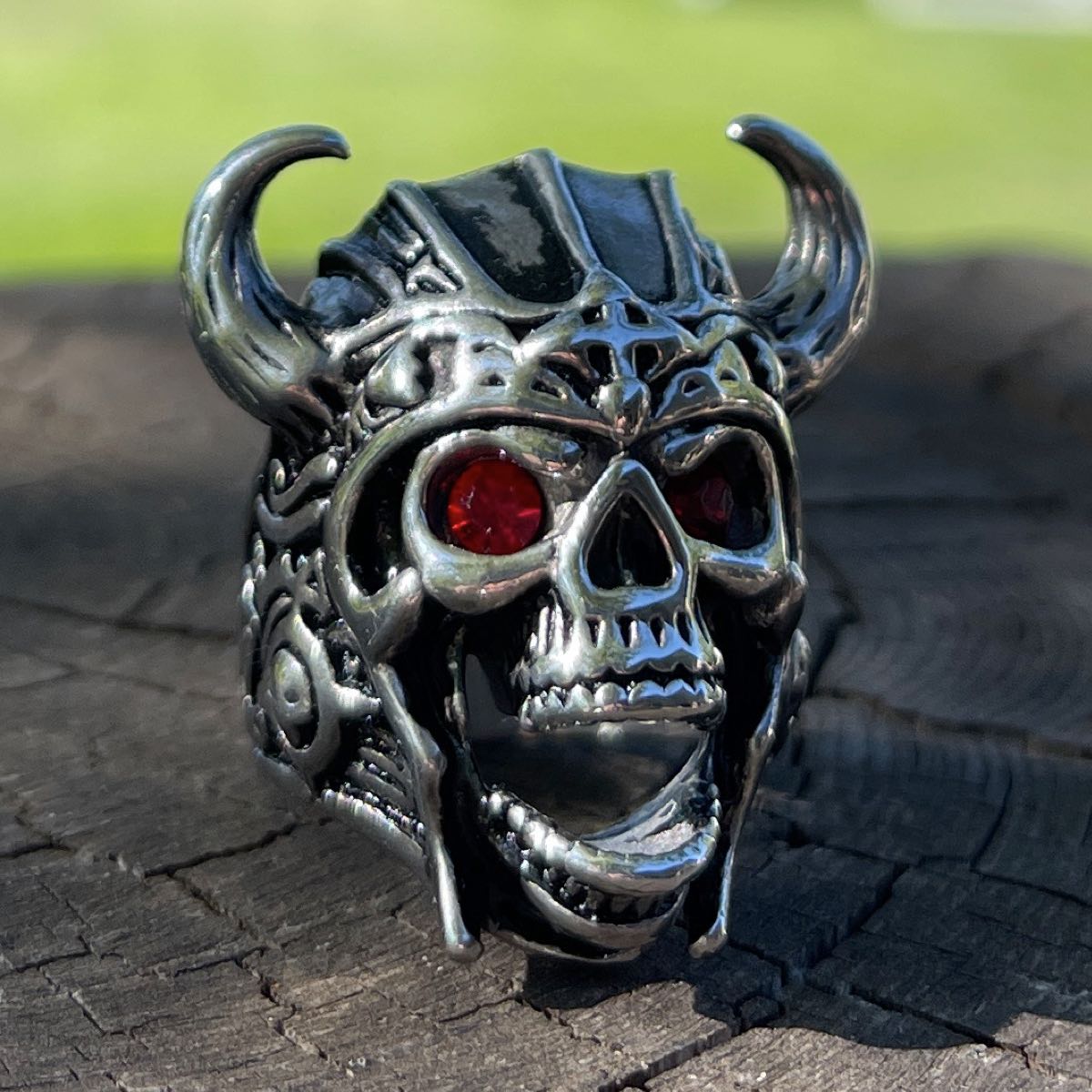 Nordic God of War Viking Warrior Skull Ring – GTHIC