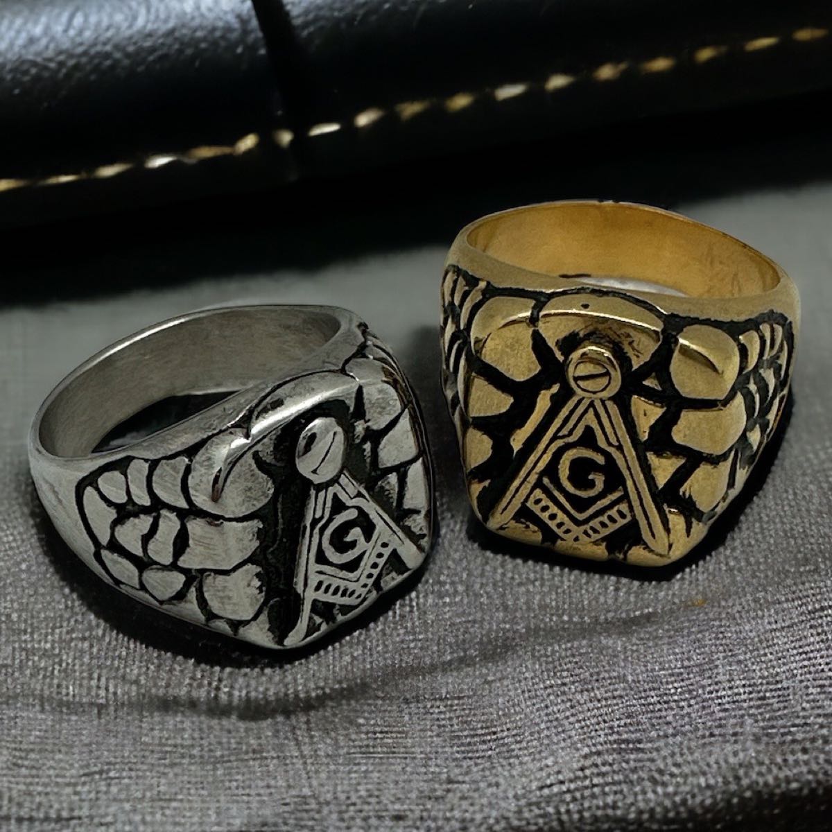 Mens Masonic Ring, Unique Masonic Anniversary Ring, Sterling Silver Cu -  Dinara Studio