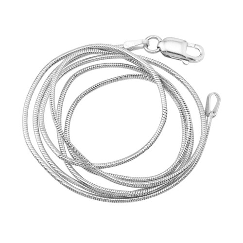 Basic Brass Snake Chain - Silver Colour 50cm Basic Brass Snake Chain - Silver Colour 50cm