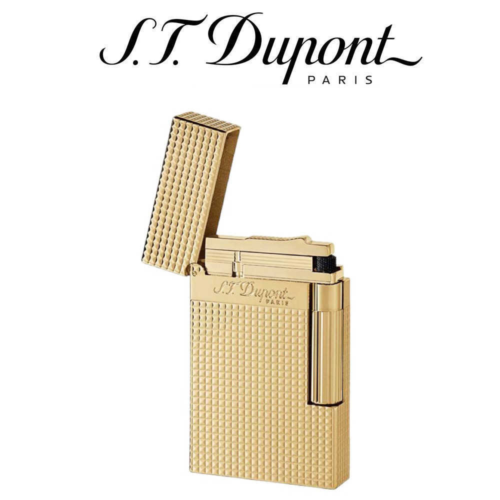 S.T. Dupont - Ligne 2 (Line 2) Lighter Gold Plated Diamond Head 